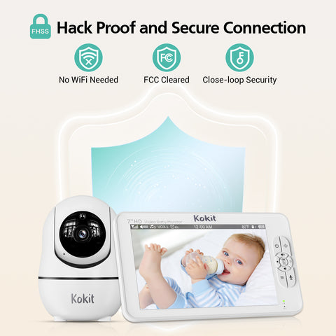 Kokit KK70 7" 1080P Split-Screen Baby Monitor